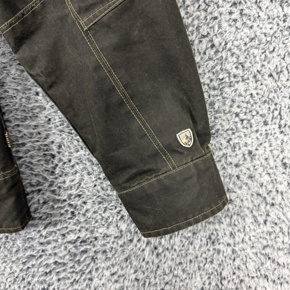 Vintage Kuhl Jacket Mens Large Brown Vintage Patina Dye Canvas Cotton Full Zip - Picture 4 of 14